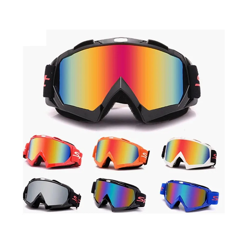 Lunettes de Motocross multicolores compatible Ski / Moto / Snow / Equitation