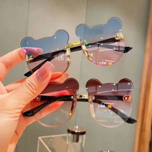 Lunettes de soleil pour enfants, résistantes aux UV, à la mode et mignonnes pour garçons et filles design oreilles d'ours