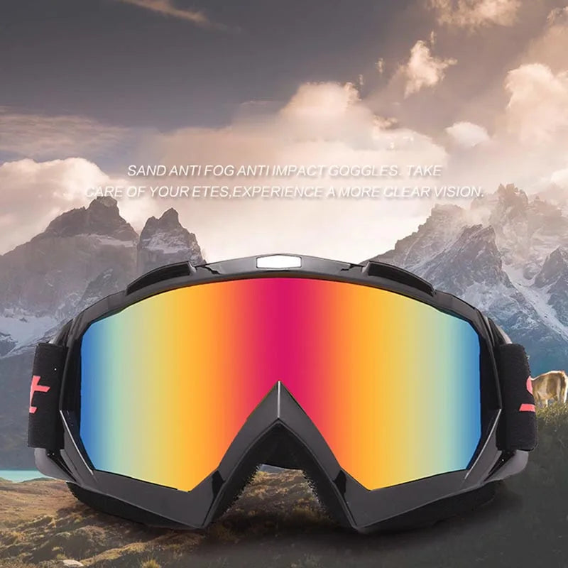 Lunettes de Motocross multicolores compatible Ski / Moto / Snow / Equitation